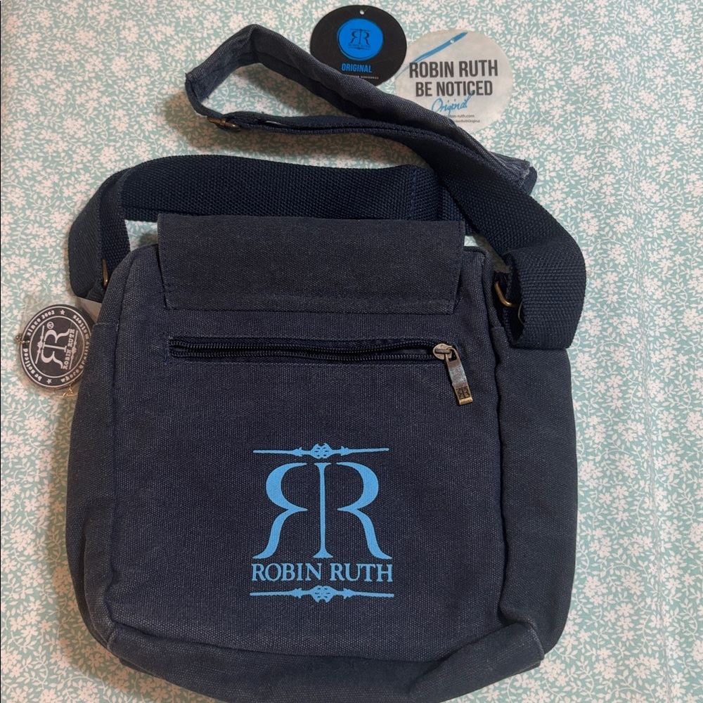 Robin Ruth Cotton Messenger Bag w/ organizational compartments - Picture 2 of 9